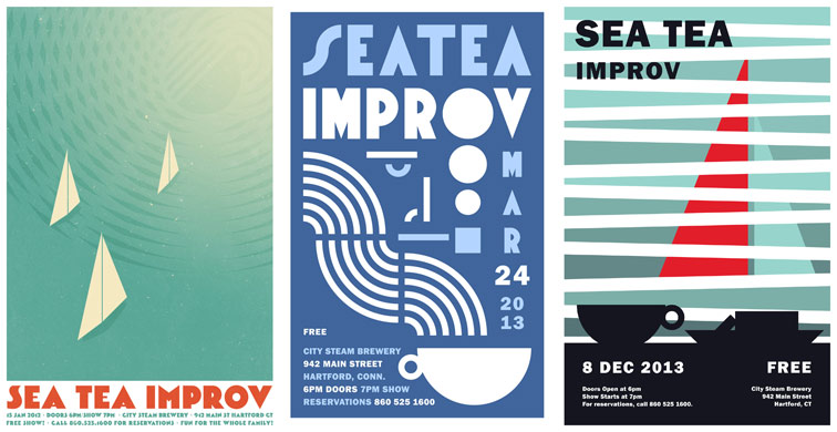 Sea Tea Improv posters