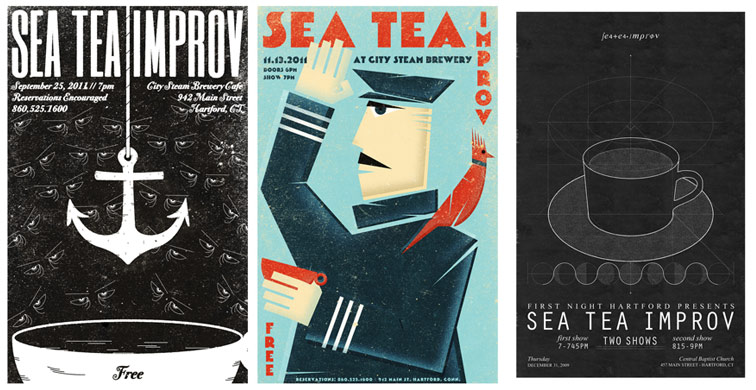 Sea Tea Improv posters